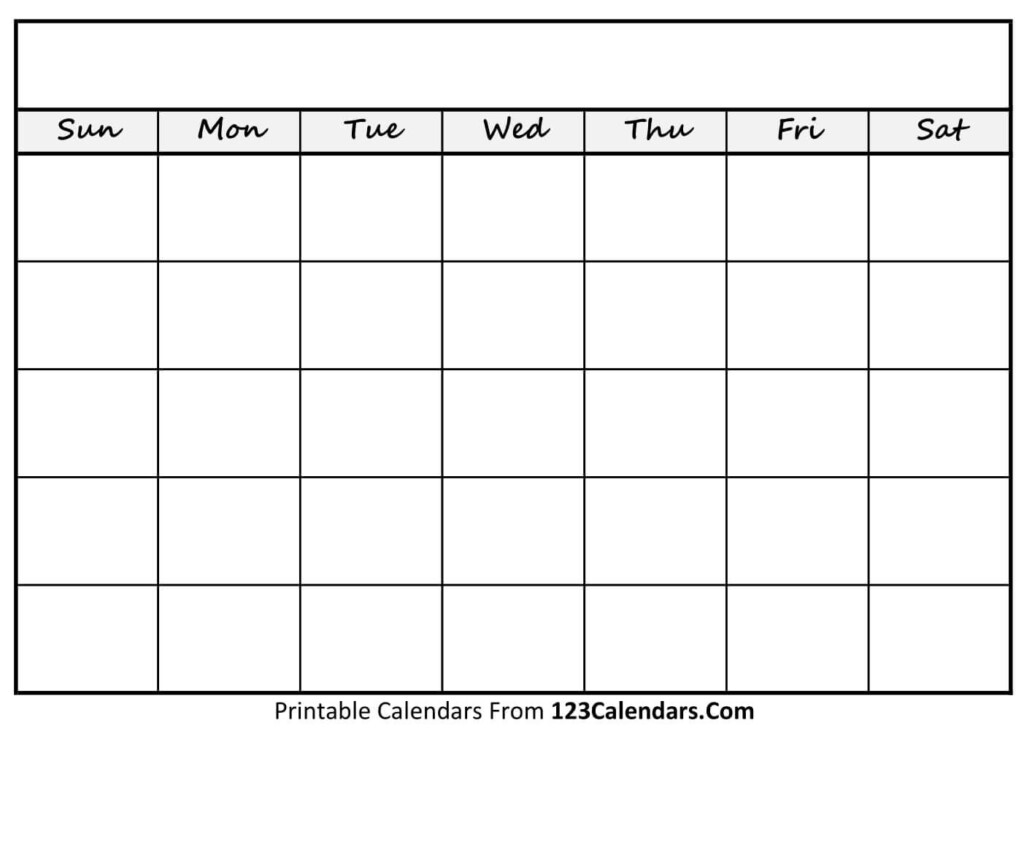 Free Printable Blank Calendar Template Paper Trail Design Printable 