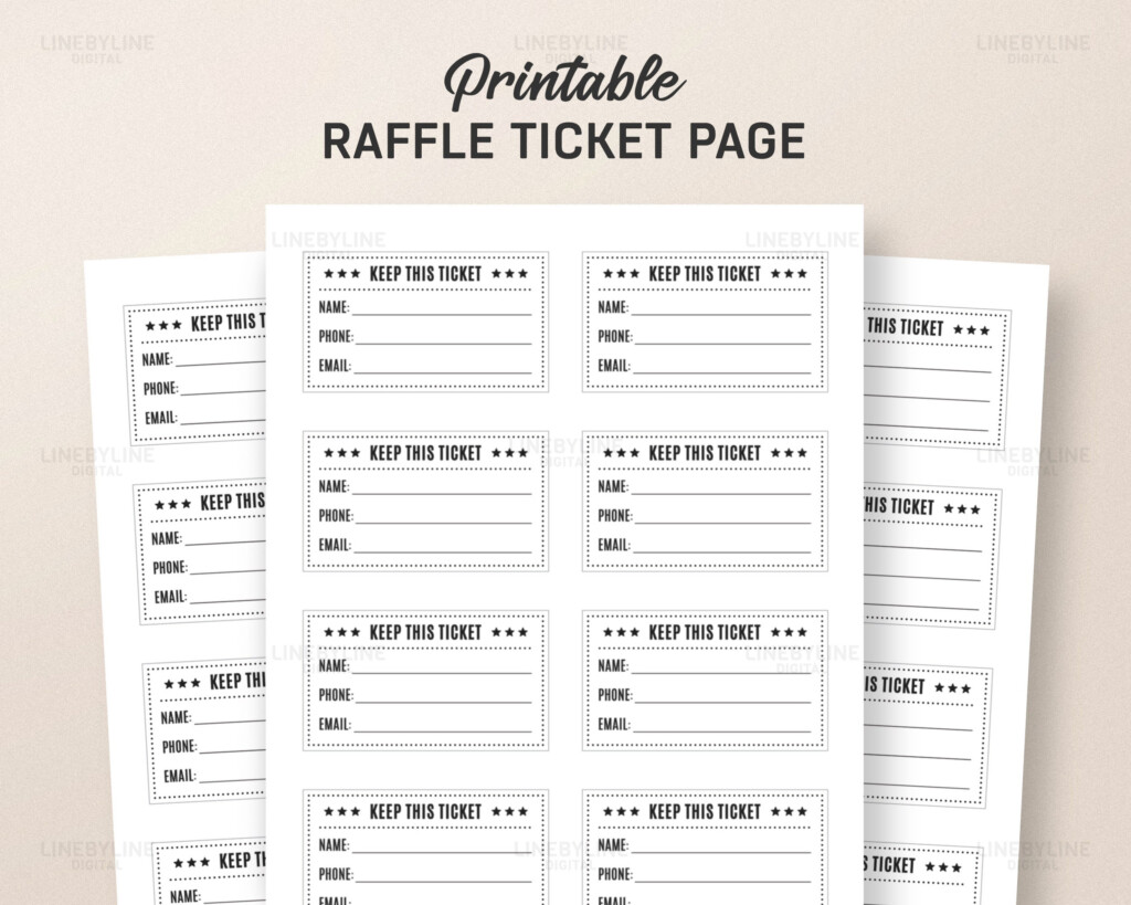 Free Printable Blank Raffle Ticket Template