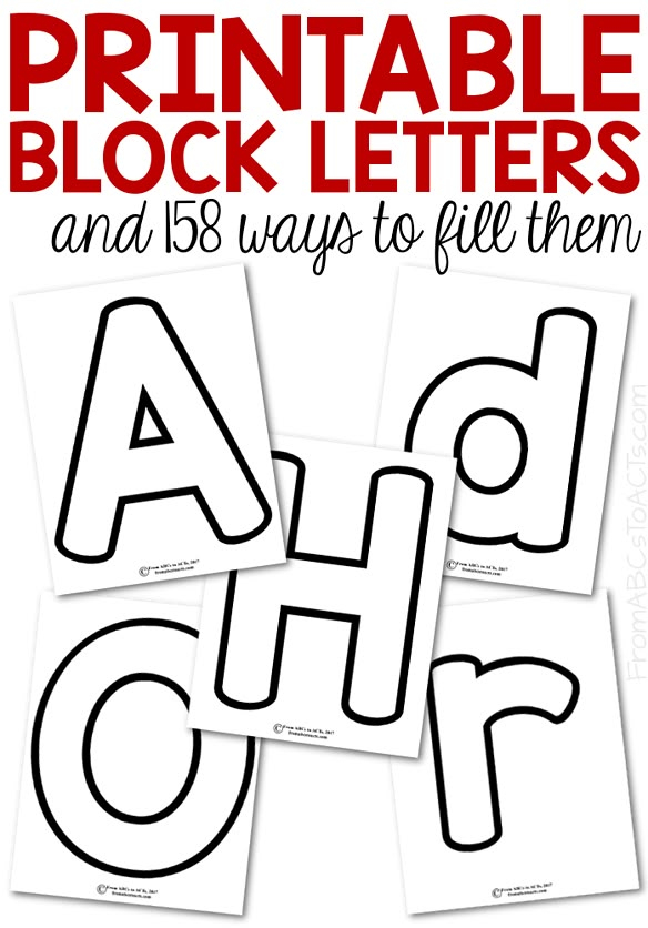 Free Printable Block Letters A z