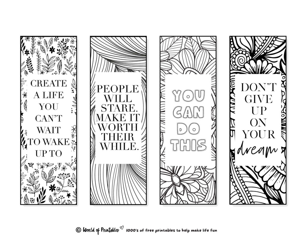 Free Printable Bookmarks For Adults Printable Free Templates