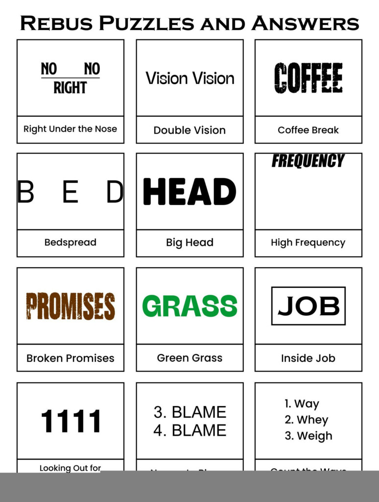 Free Printable Brain Teasers FREE Printable A Z