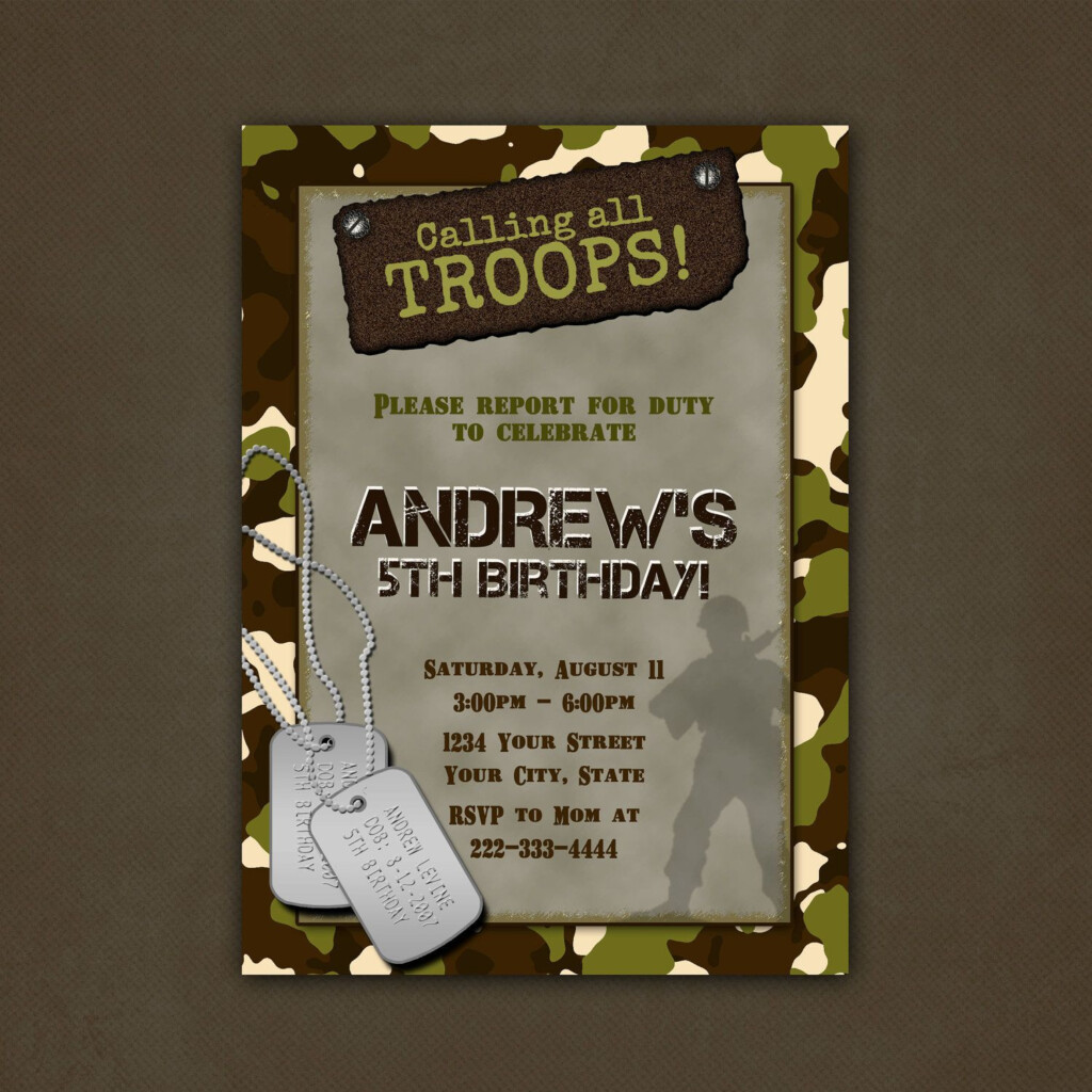 Free Printable Camouflage Birthday Invitations Printable Word Searches
