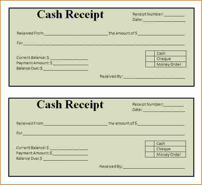Free Printable Cash Receipt Form Printable Forms Free Online