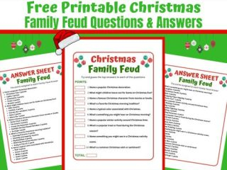 Free Printable Christmas Family Feud Questions Answers Game Happy 