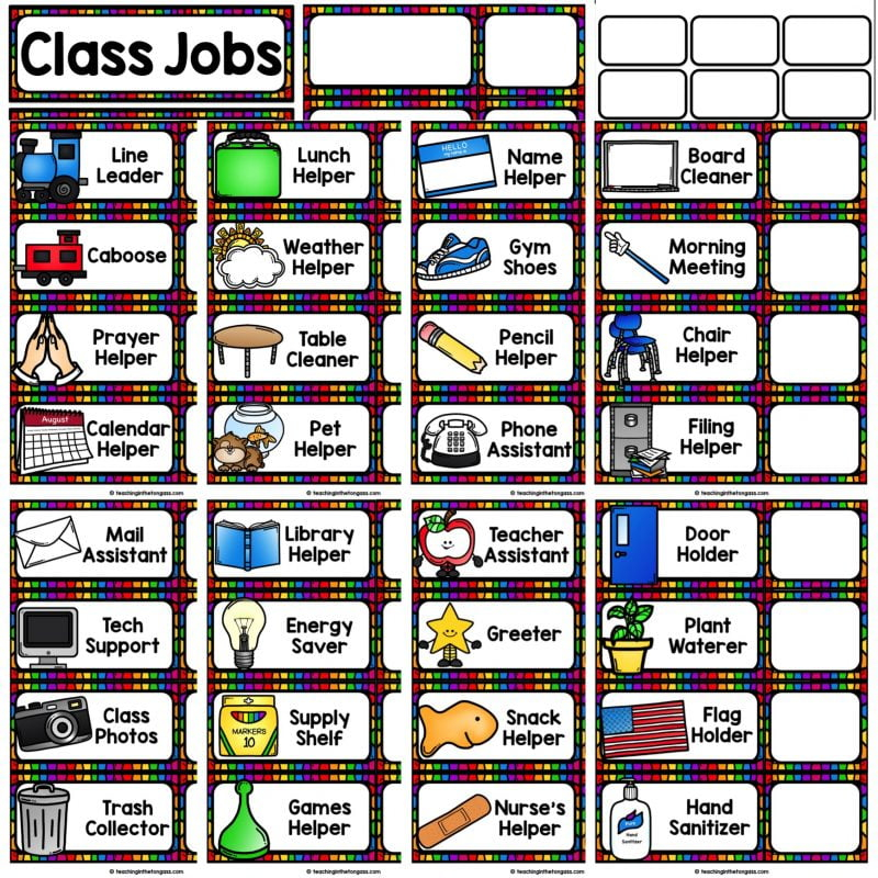 Free Printable Classroom Job Chart At Tarsaigeblog Blog