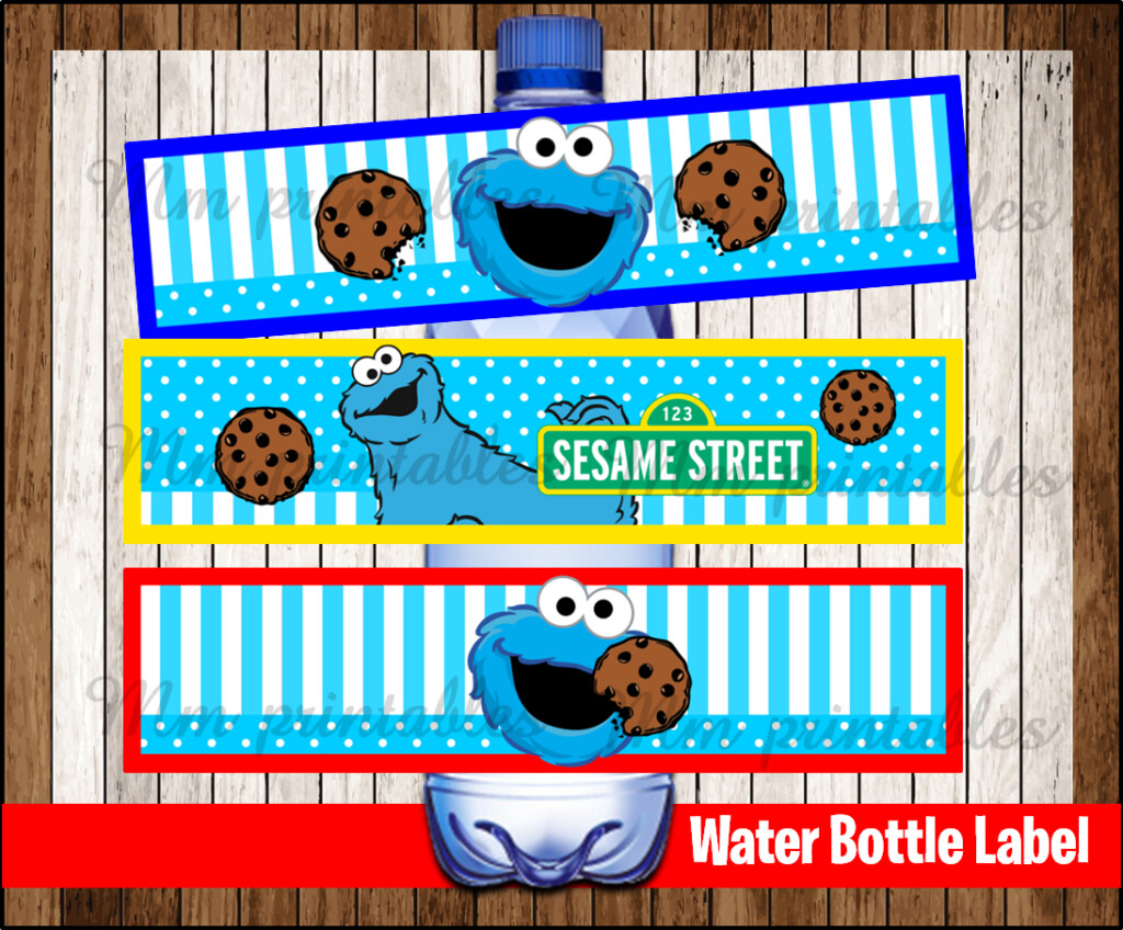 Free Printable Cookie Monster Water Bottle Labels Free Templates 