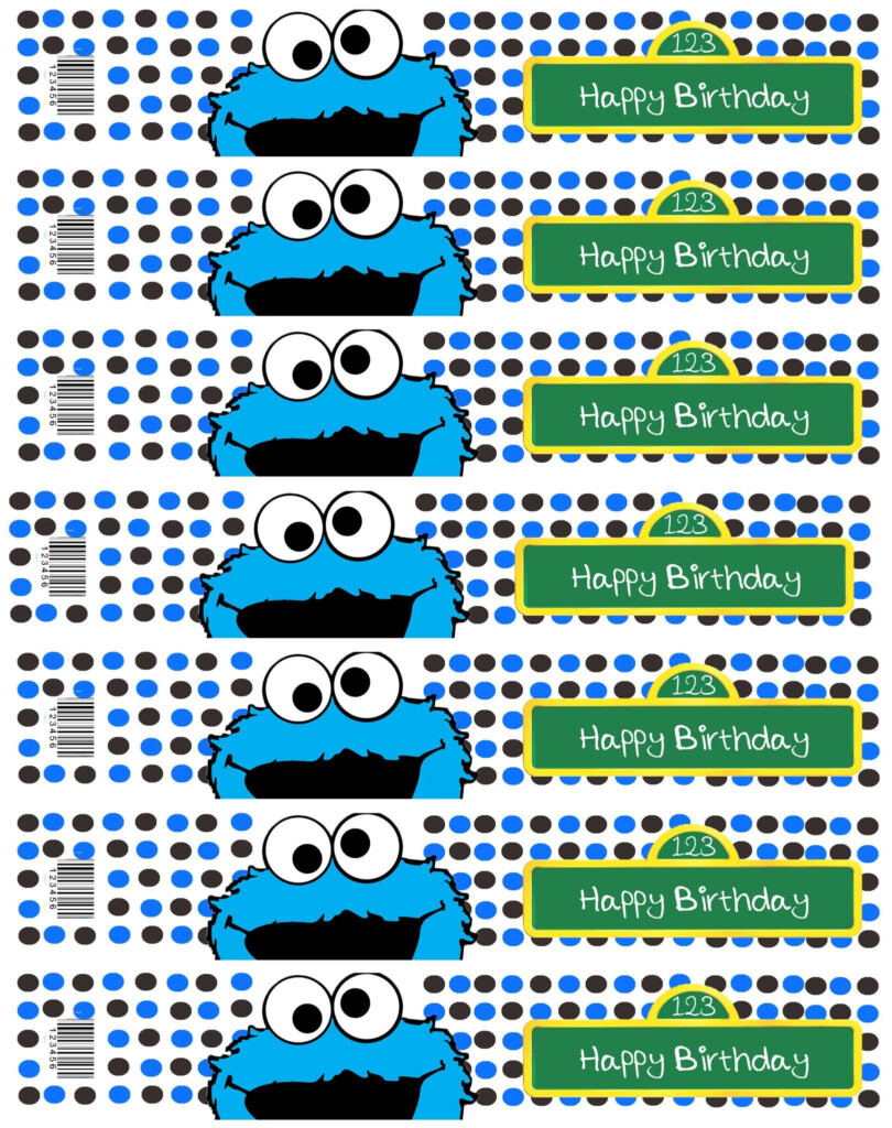 Free Printable Cookie Monster Water Bottle Labels Free Templates 