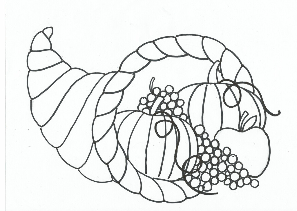 Free Printable Cornucopia Coloring Pages Coloring Home