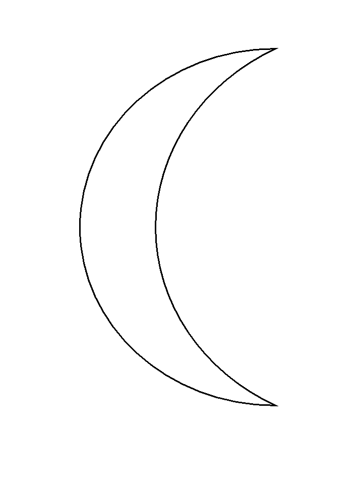 Free Printable Crescent Moon Template Printable Templates