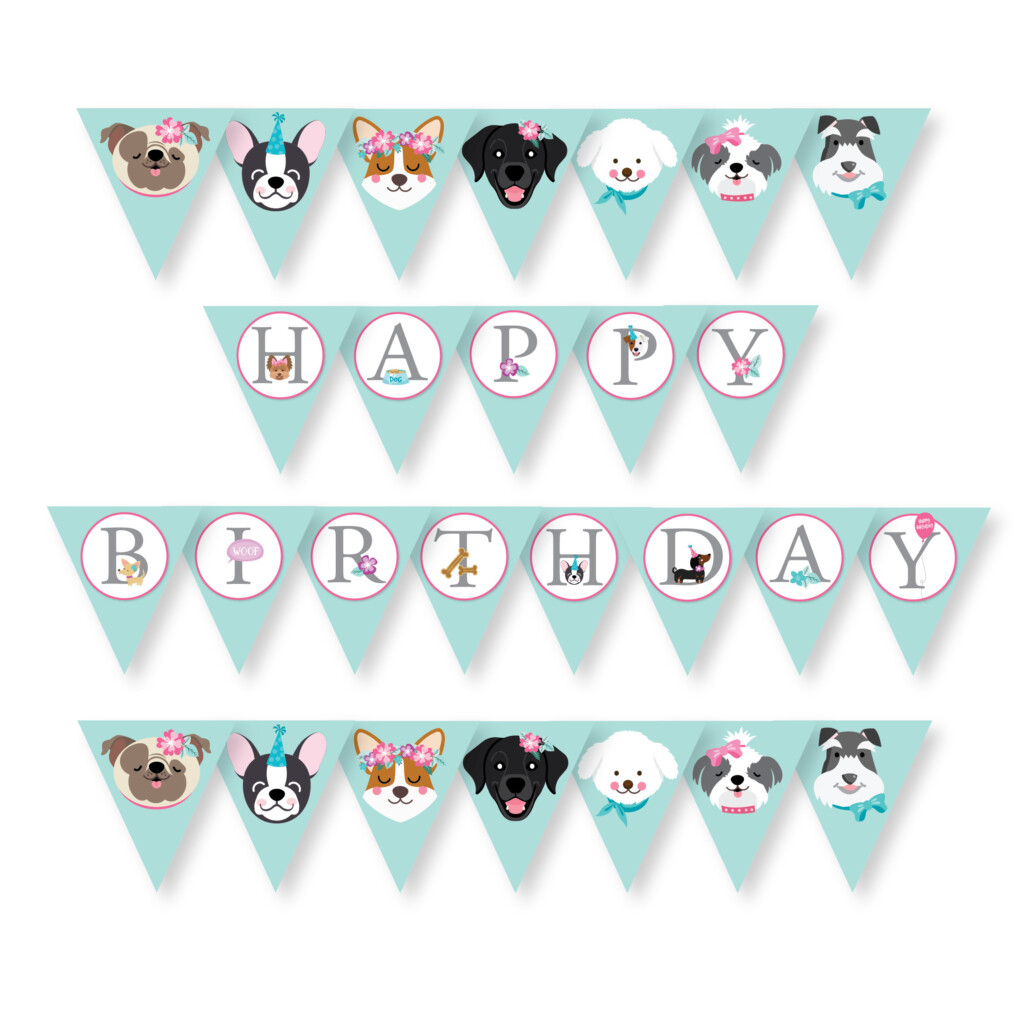 Free Printable Dog Birthday Banner PRINTABLE TEMPLATES