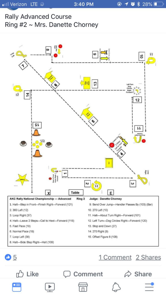 Free Printable Dog Rally Obedience Course Maps Printable Templates