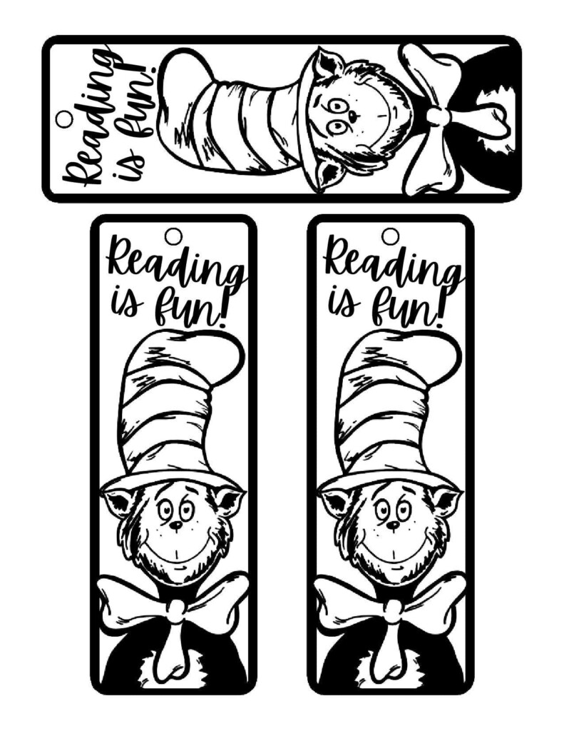 Free Printable Dr Seuss Bookmarks To Color Printable Word Searches