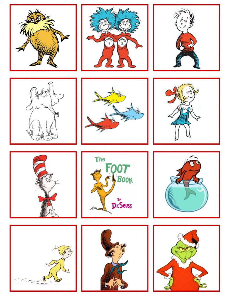 Free Printable Dr Seuss Characters Printable Sight Words List