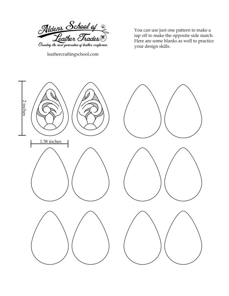 Free Printable Earring Template Printable Templates