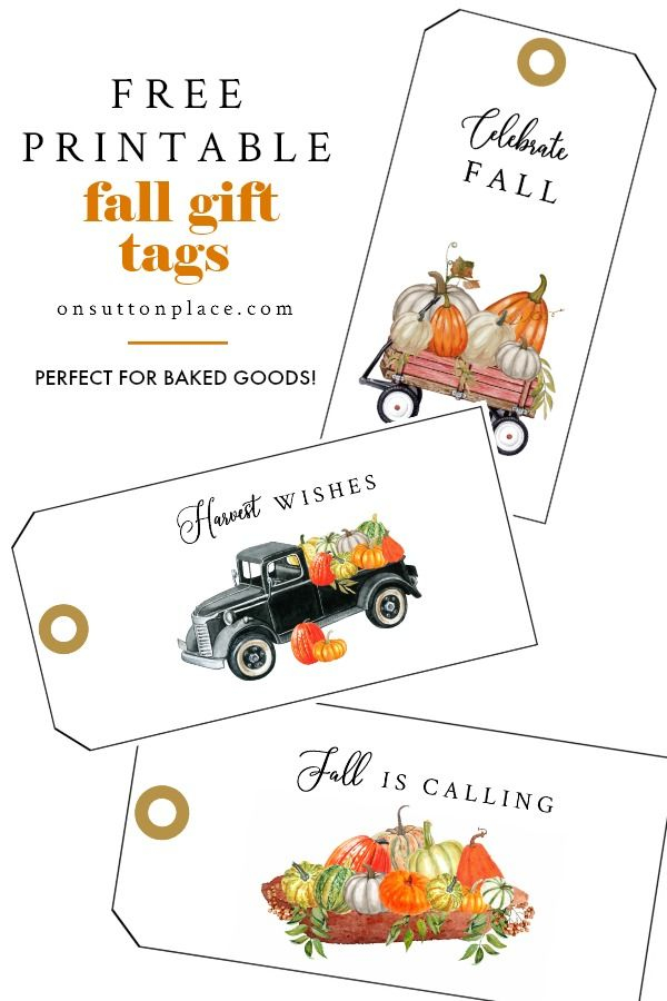 Free Printable Fall Gift Tags