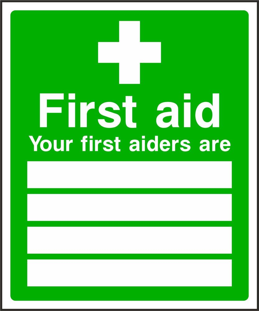 Free Printable First Aiders Sign Template Printable Templates
