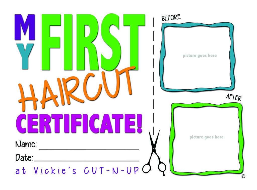 Free Printable First Haircut Certificate Printable Free Templates