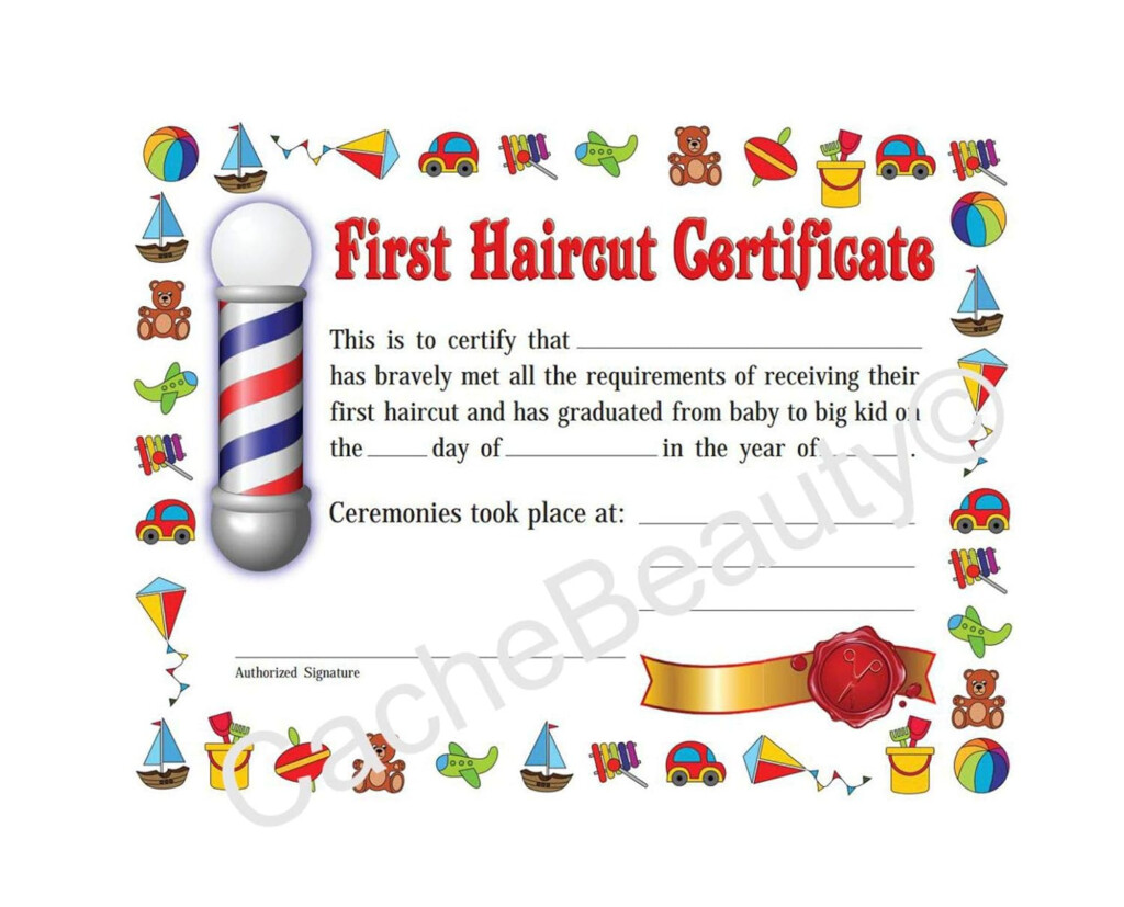 Free Printable First Haircut Certificate Printable Free Templates