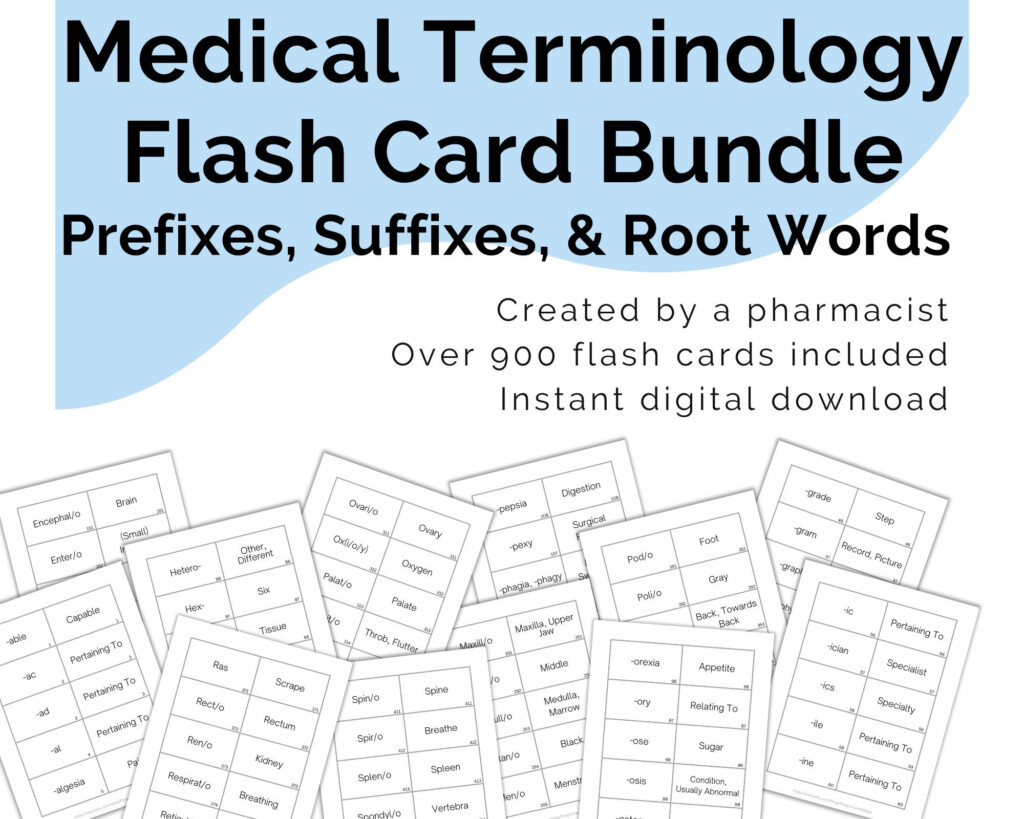 Free Printable Flashcards Medical Terminology Download Free Printable 