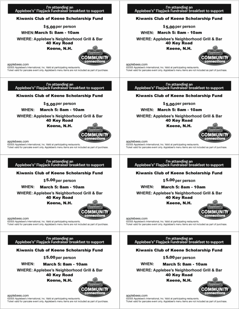 Free Printable Fundraiser Ticket Template Printable Templates