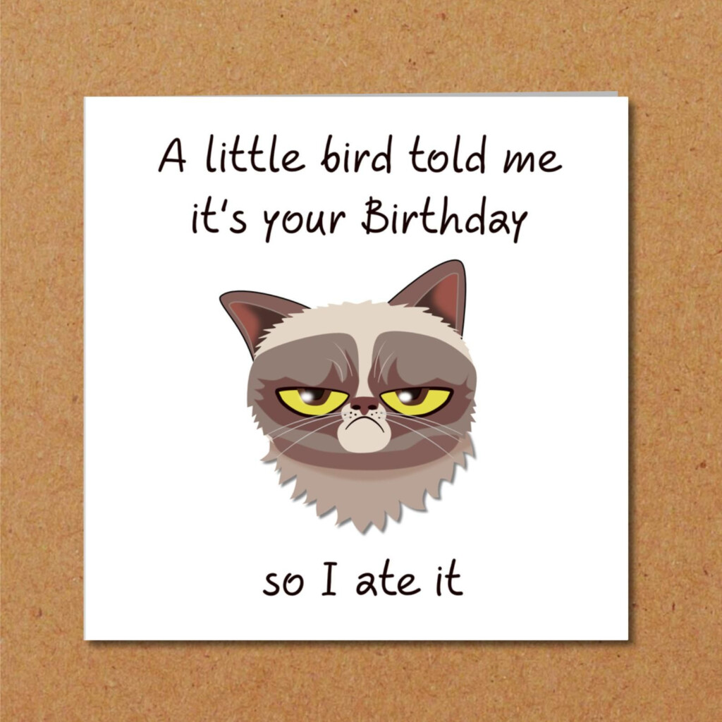 Free Printable Funny Cat Birthday Cards Free Printable Card