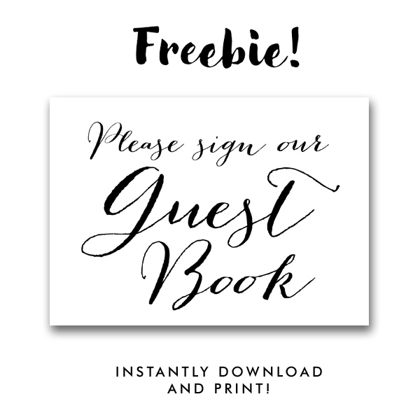 Free Printable Guest Book Sign Template