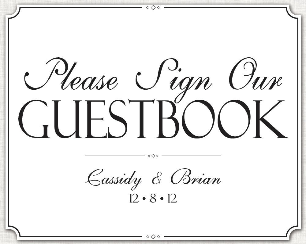 Free Printable Guest Book Sign Template Printable Templates Free