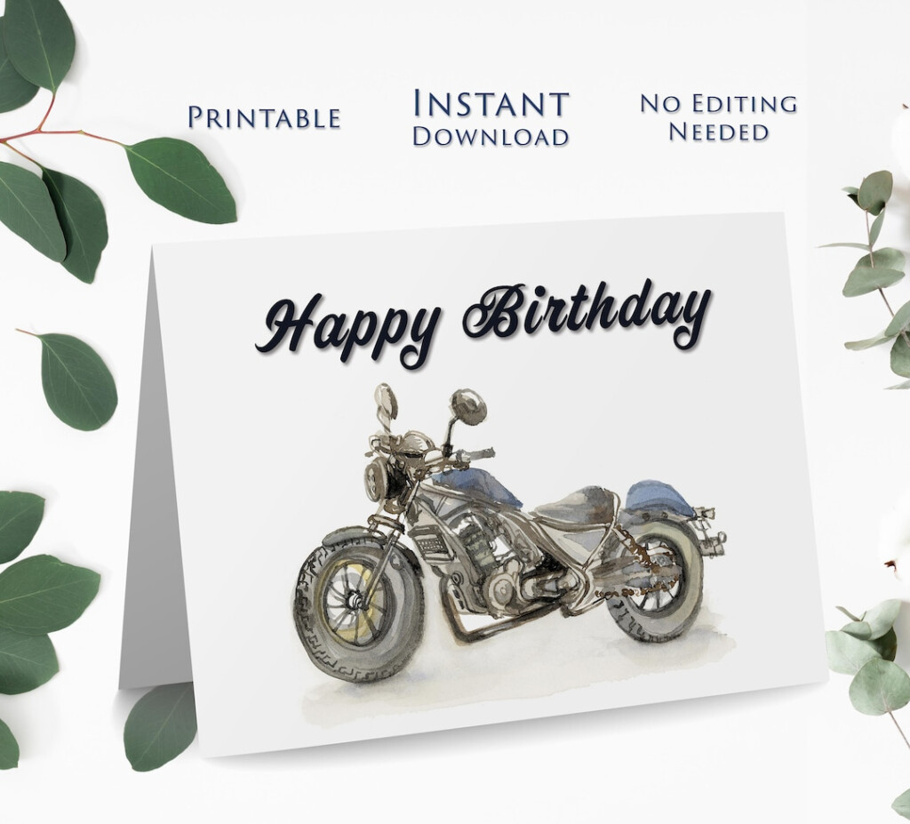Free Printable Harley Davidson Birthday Cards