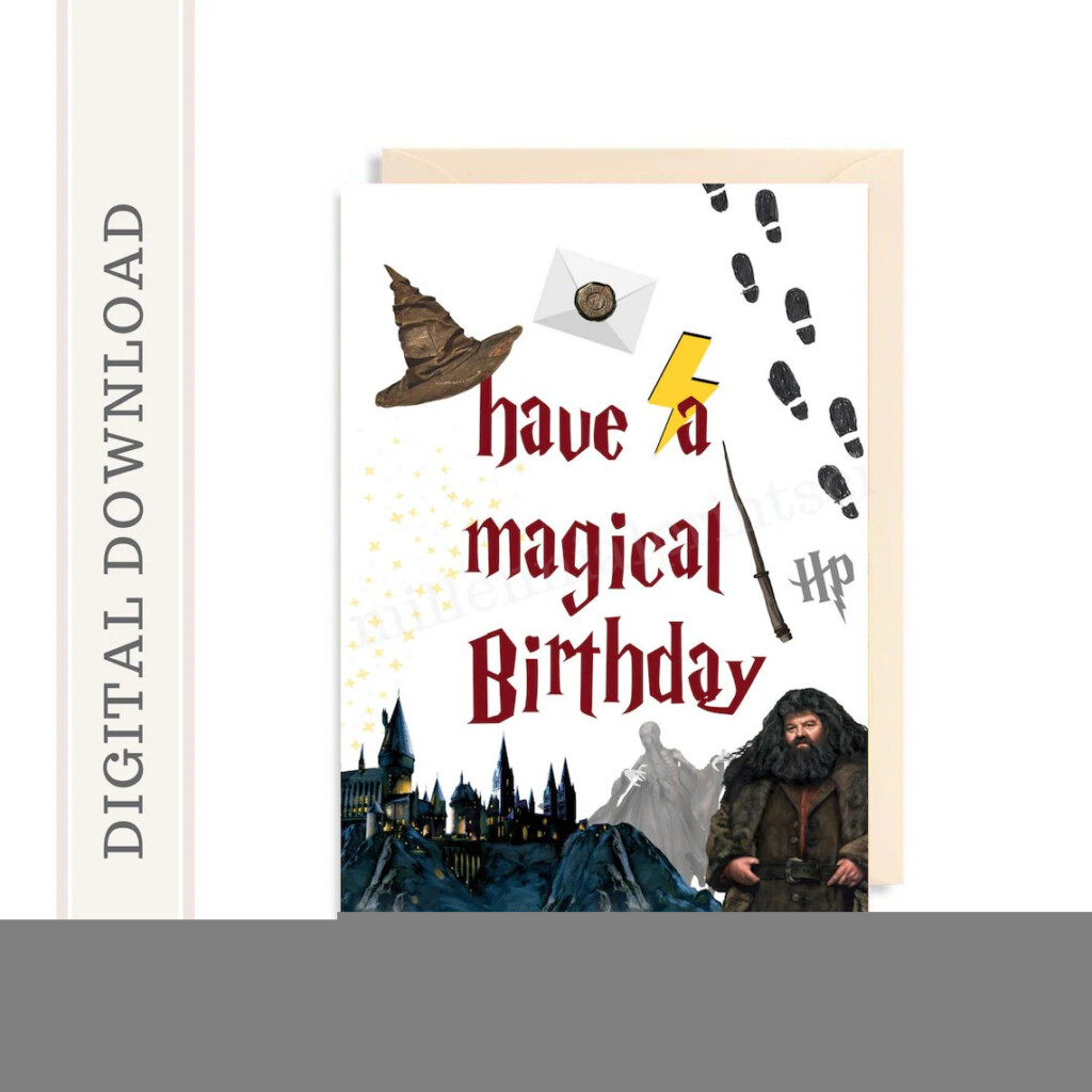 Free Printable Harry Potter Birthday Card