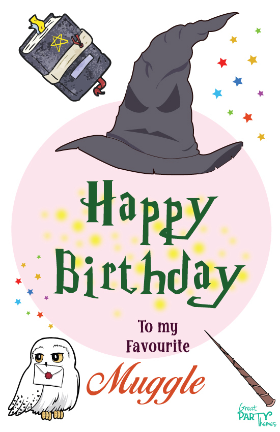 Free Printable Harry Potter Birthday Cards