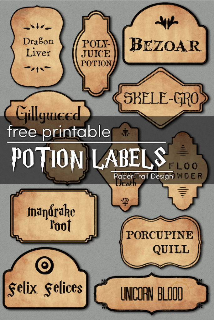 Free Printable Harry Potter Potion Labels Printable Printable Templates