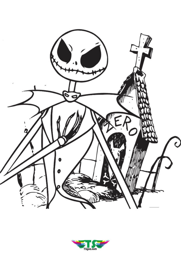 Free Printable Jack Skellington Coloring Pages