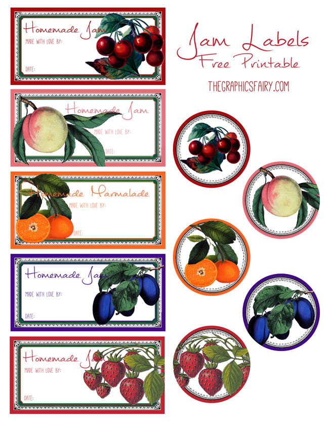 Free Printable Jam Labels Printable Templates