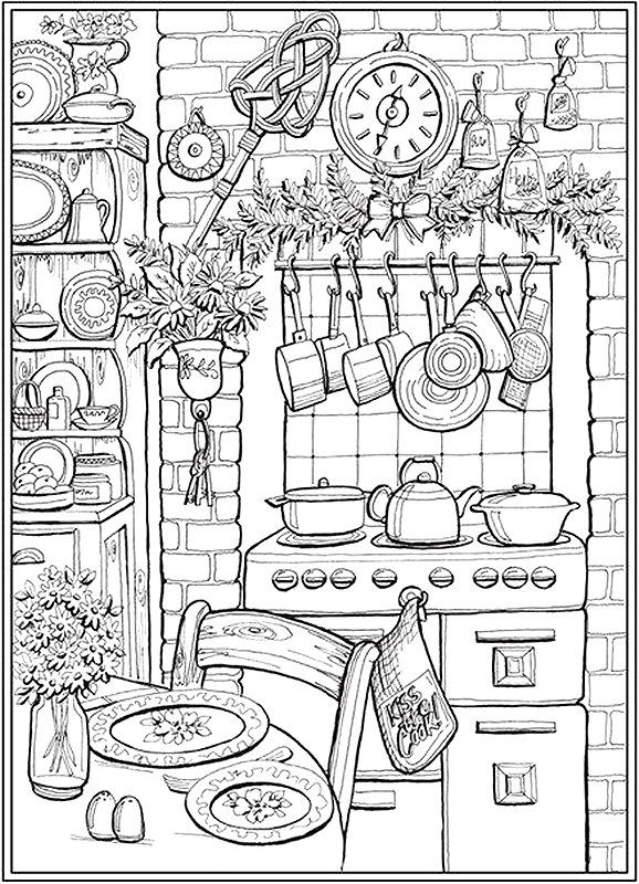 Free Printable Kitchen Coloring Pages Kidsworksheetfun