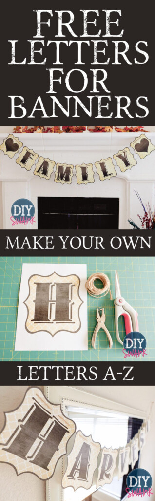 Free Printable Letters For Banners Entire Alphabet DIY SWANK
