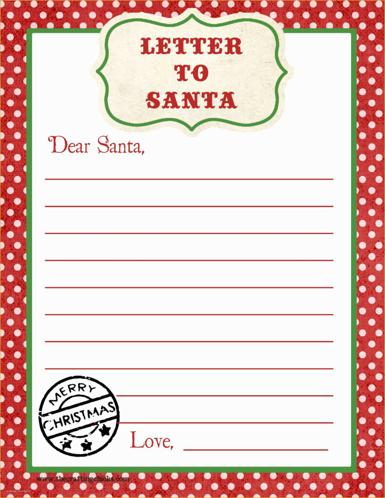 Free Printable Letters From Santa To Children
