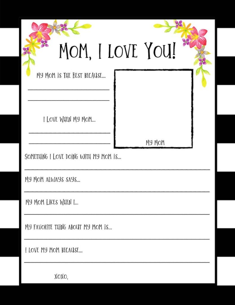 Free Printable Mother 39 s Day Fill In The Blank Poem