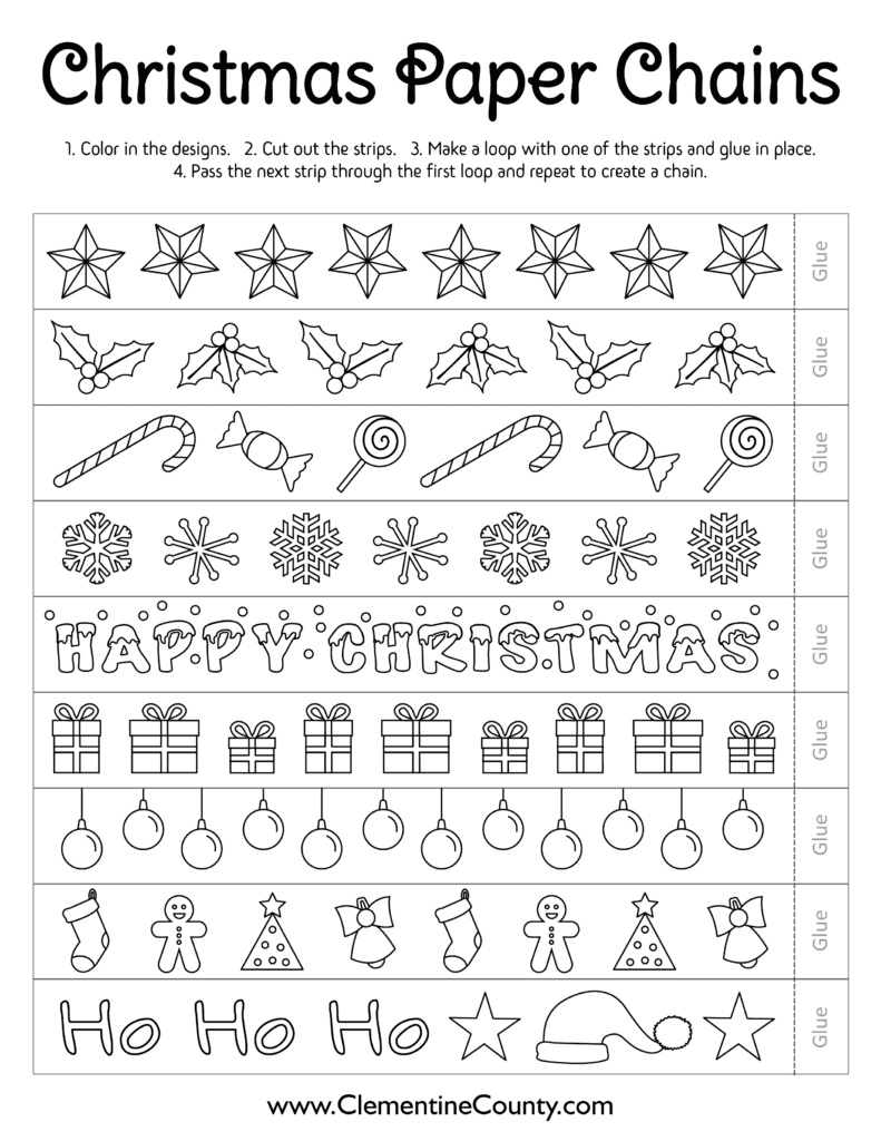 Free Printable Printable Christmas Paper Chains Get What You Need For 