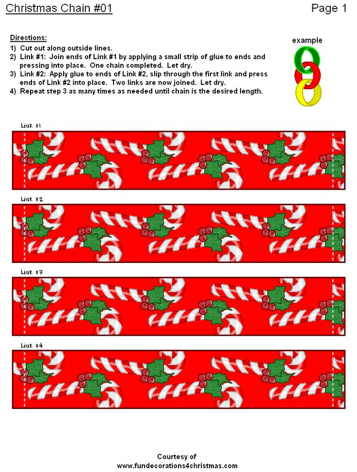 Free Printable Printable Christmas Paper Chains Get What You Need