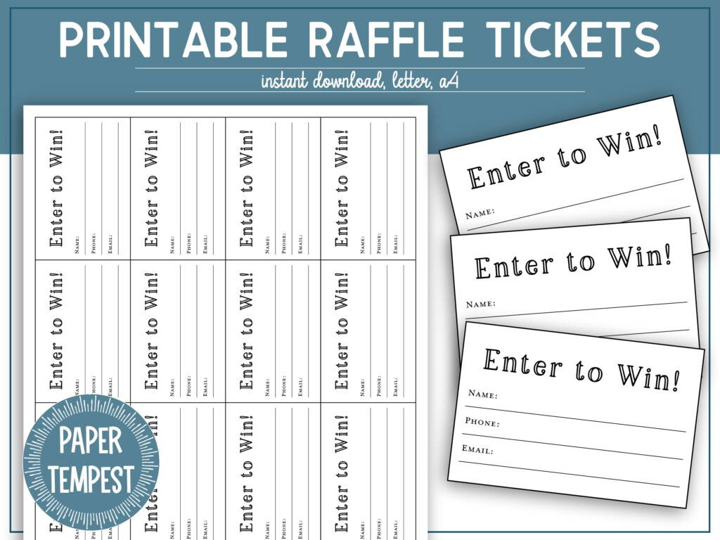 Free Printable Raffle Ticket Template Download