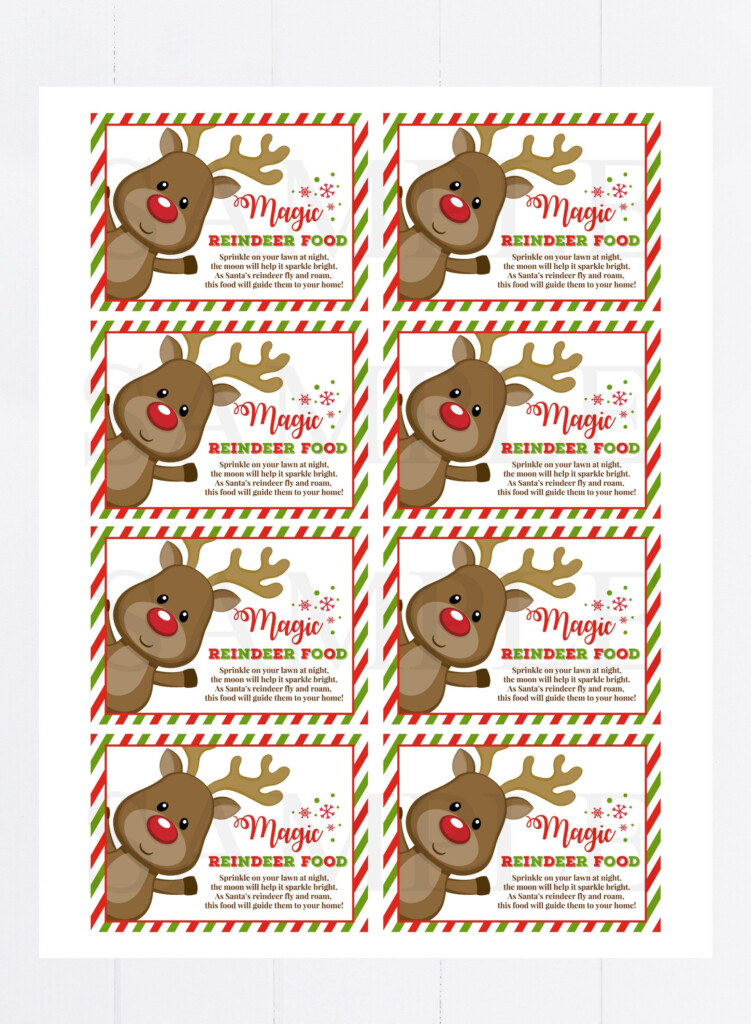 Free Printable Reindeer Food Label Printable Free Templates