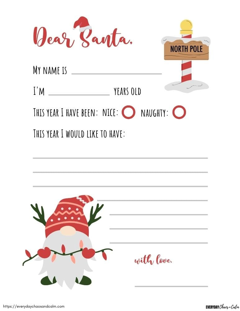 Free Printable Santa Letter Templates