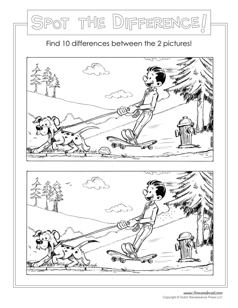 Free Printable Spot The Difference