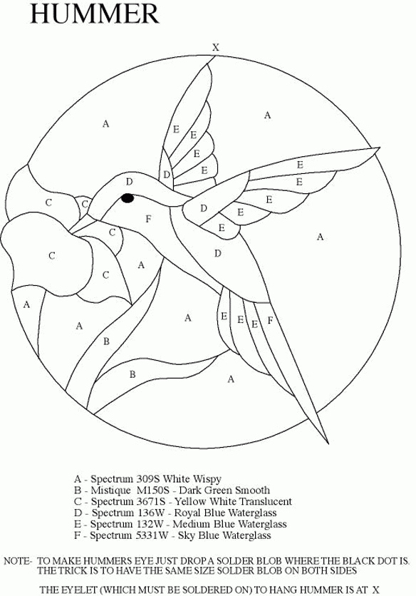 Free Printable Stained Glass Hummingbird Patterns Printable Calendars 