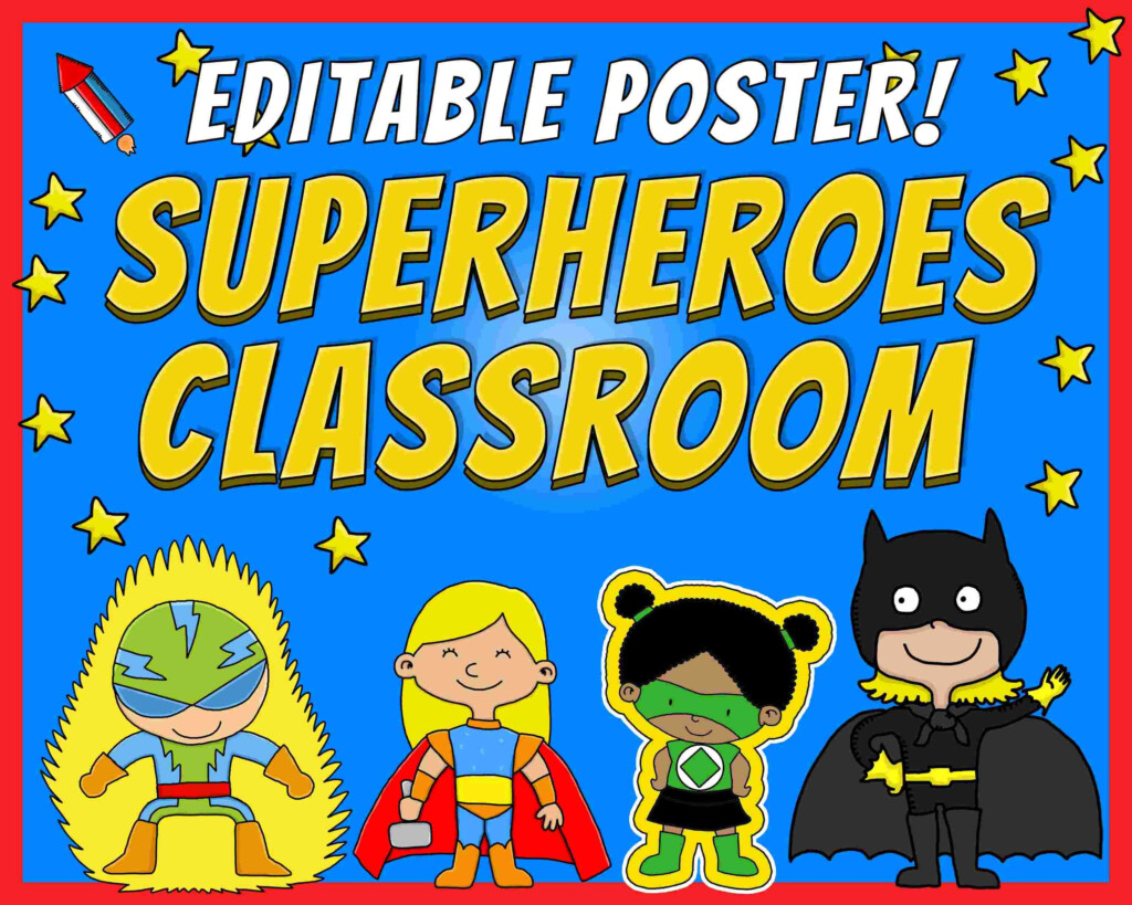 Free Printable Superhero Classroom Decorations Printable Word Searches