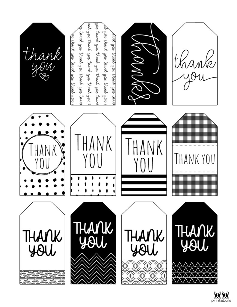 Free Printable Thank You Tags 300 Tags Printabulls