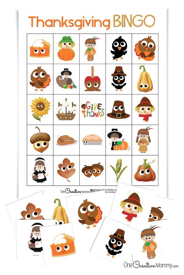 Free Printable Thanksgiving Bingo Printable
