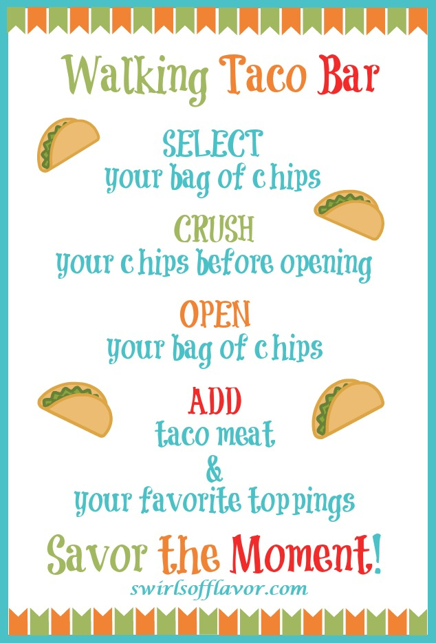 Free Printable Walking Taco Sign