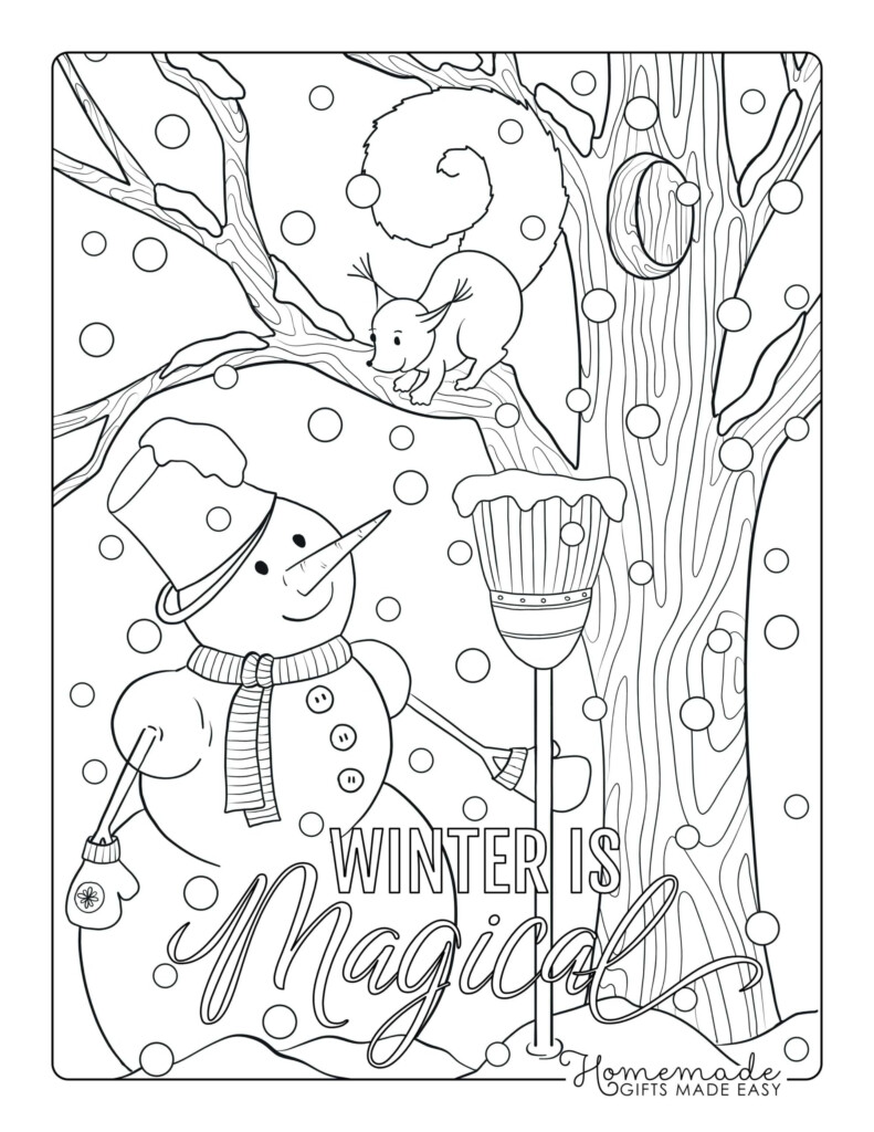Free Printable Winter Coloring Pages Vrogue co