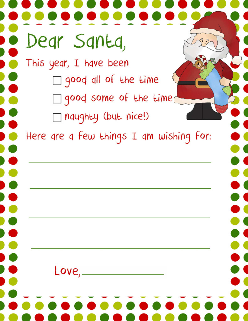 Free Santa Letter Printable Pdf Printable Free Templates